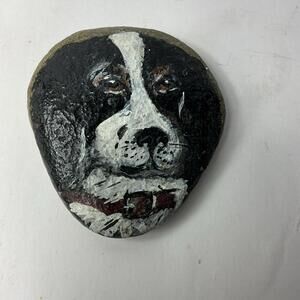 Bernese Mountain Dog. Pet Portrait Stone Signed